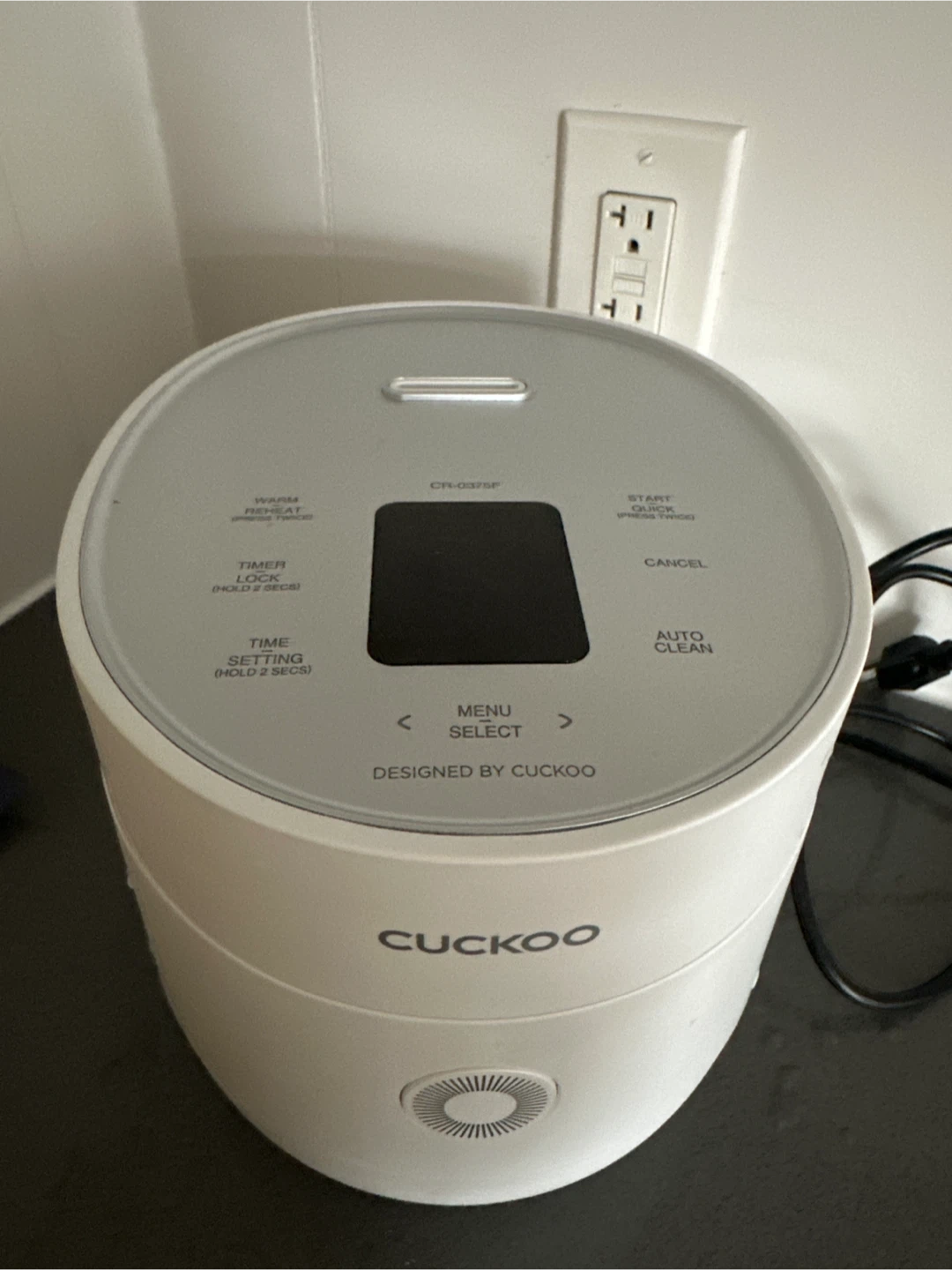 CUCKOO CR-0375FW 3-Cup Micom Rice Cooker - White