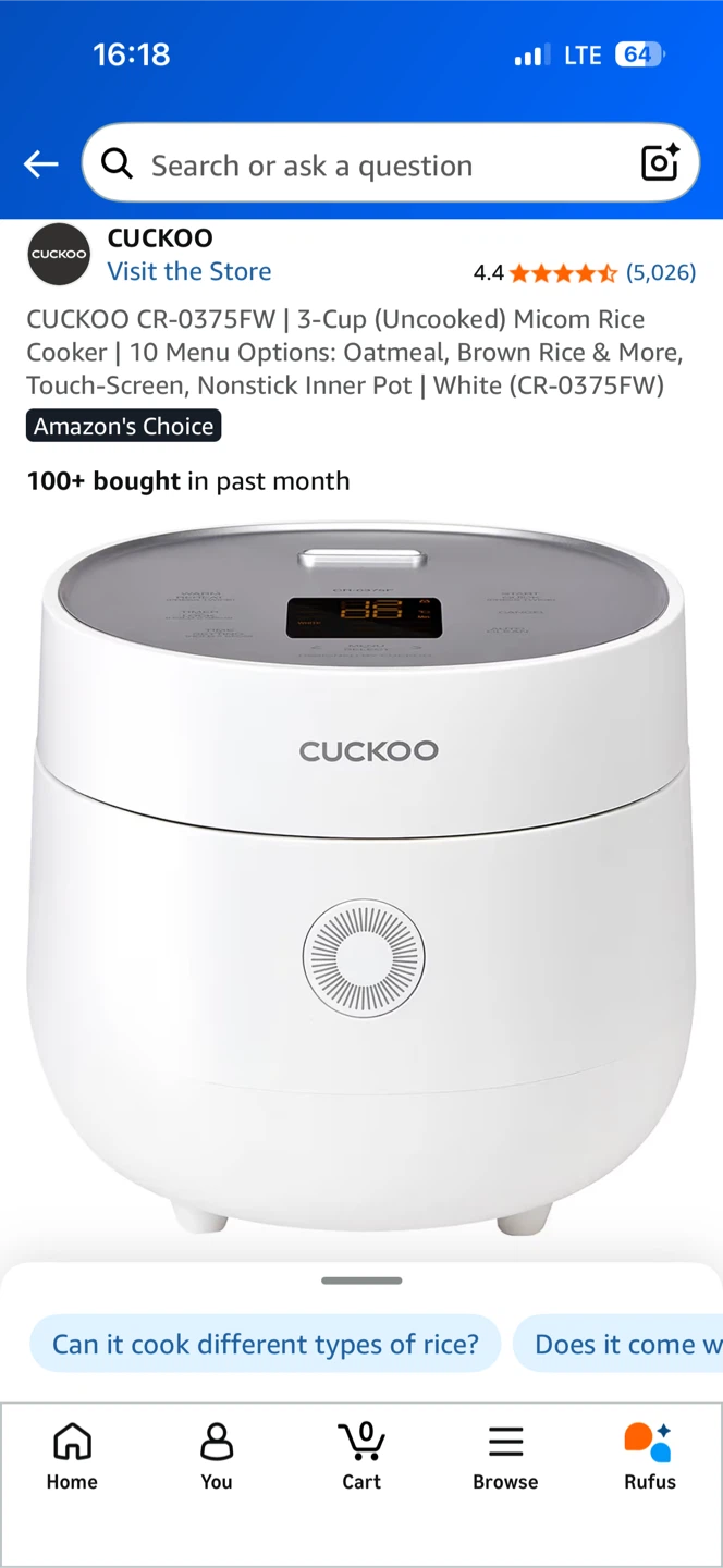 CUCKOO CR-0375FW 3-Cup Micom Rice Cooker - White - photo 2
