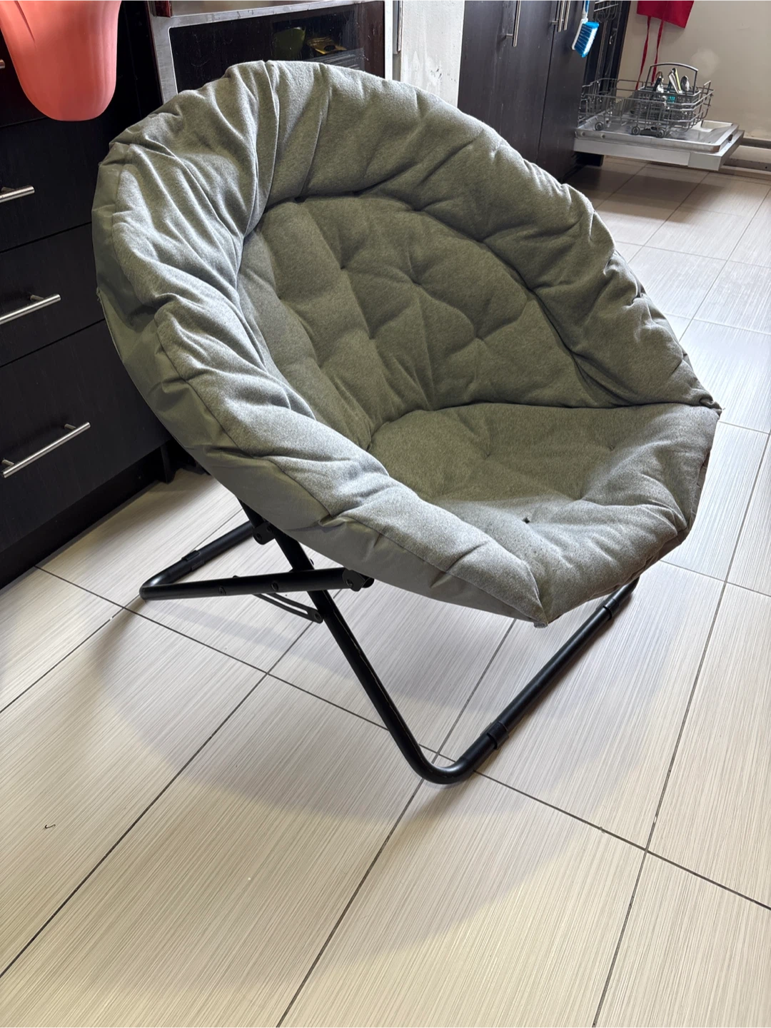 Grey foldable Chair with Pink Cover - photo 3