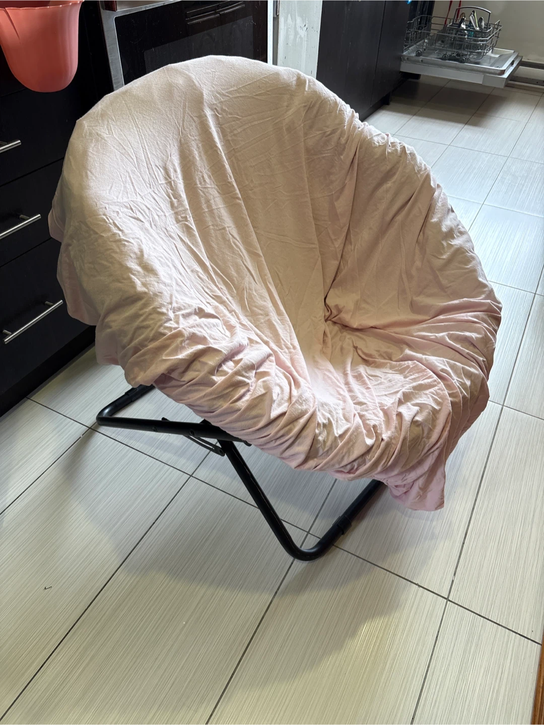 Grey foldable Chair with Pink Cover - photo 4