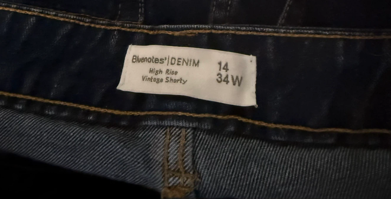 Bluenotes Denim High Rise Vintage Shorty size 14 - photo 3