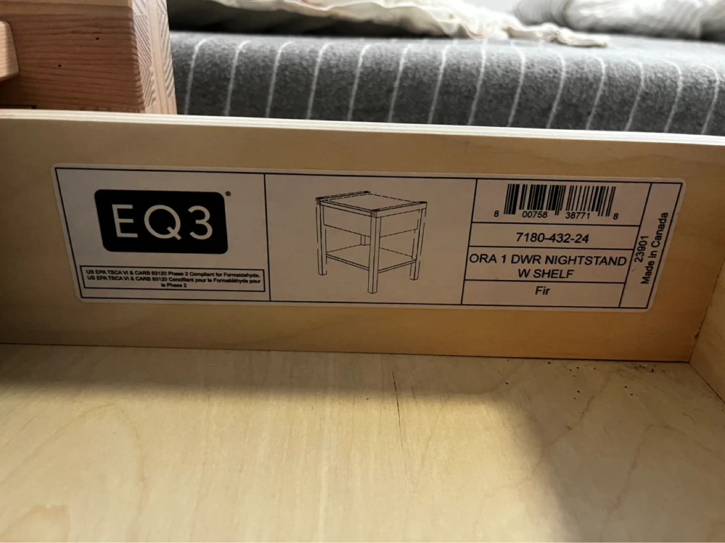 EQ3 ORA 1 Drawer Nightstand - photo 2