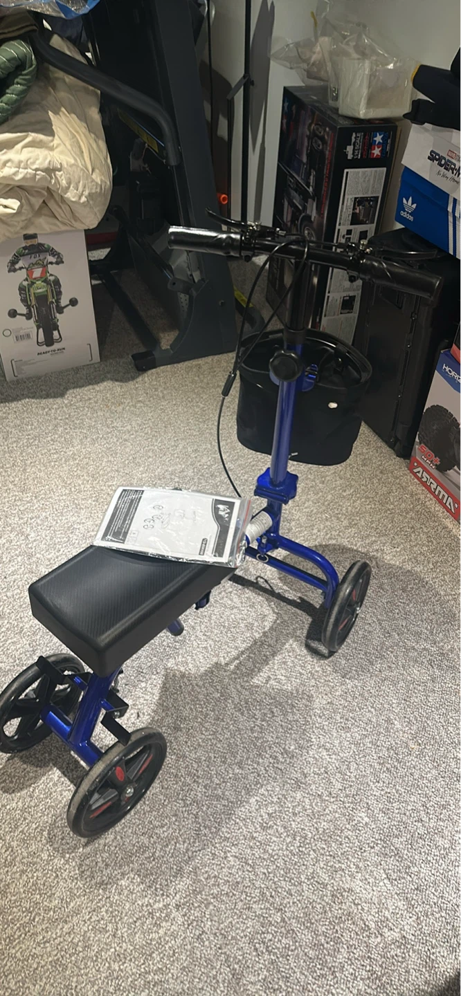 Blue Knee Scooter with Basket - photo 3