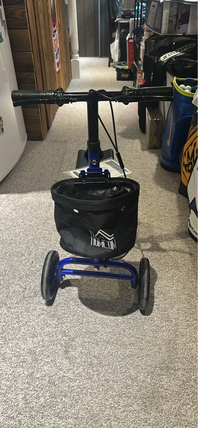 Blue Knee Scooter with Basket