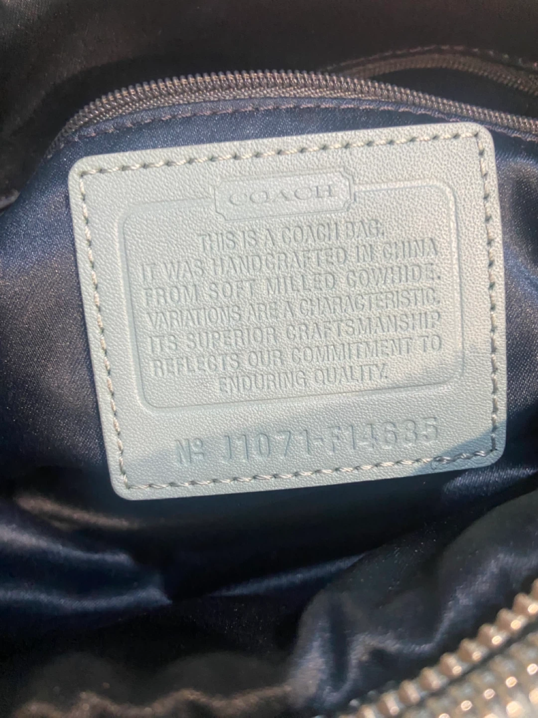 Coach Light Blue Leather Purse - photo 2