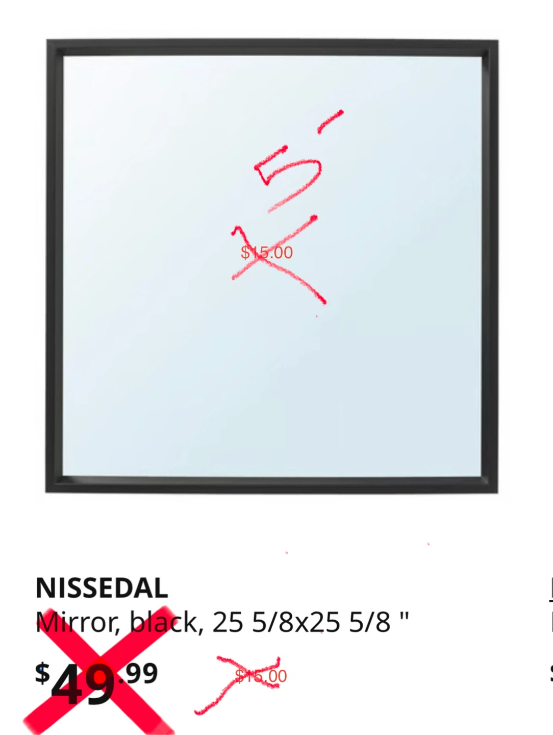 NISSEDAL Mirror, Black