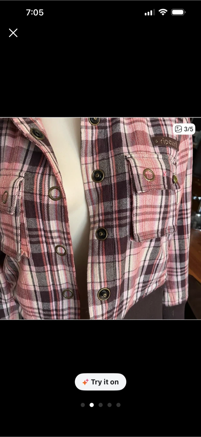 Rip Curl Plaid Bomber Jacket - y2k - photo 4