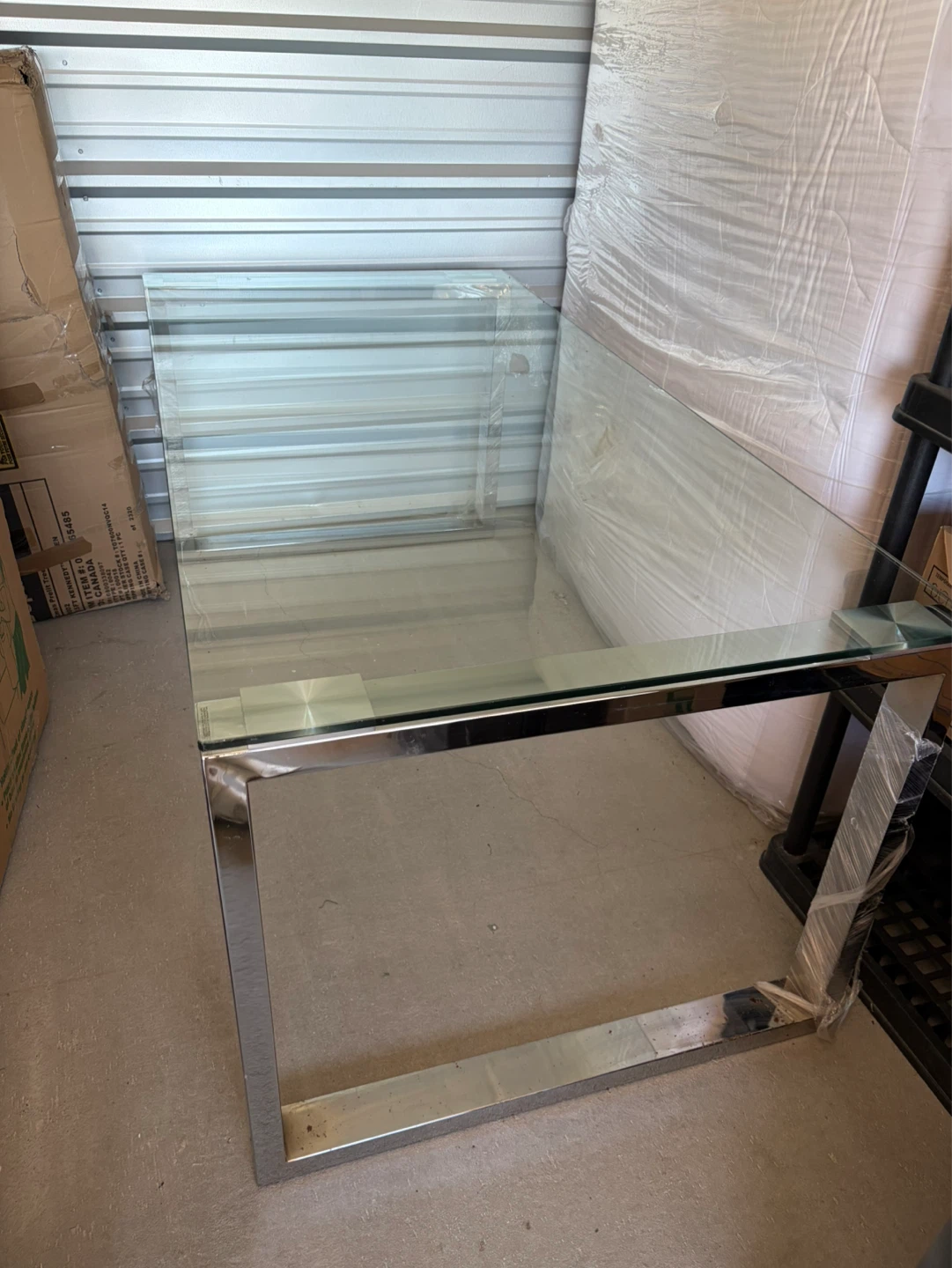 Glass and Chrome Dining Table