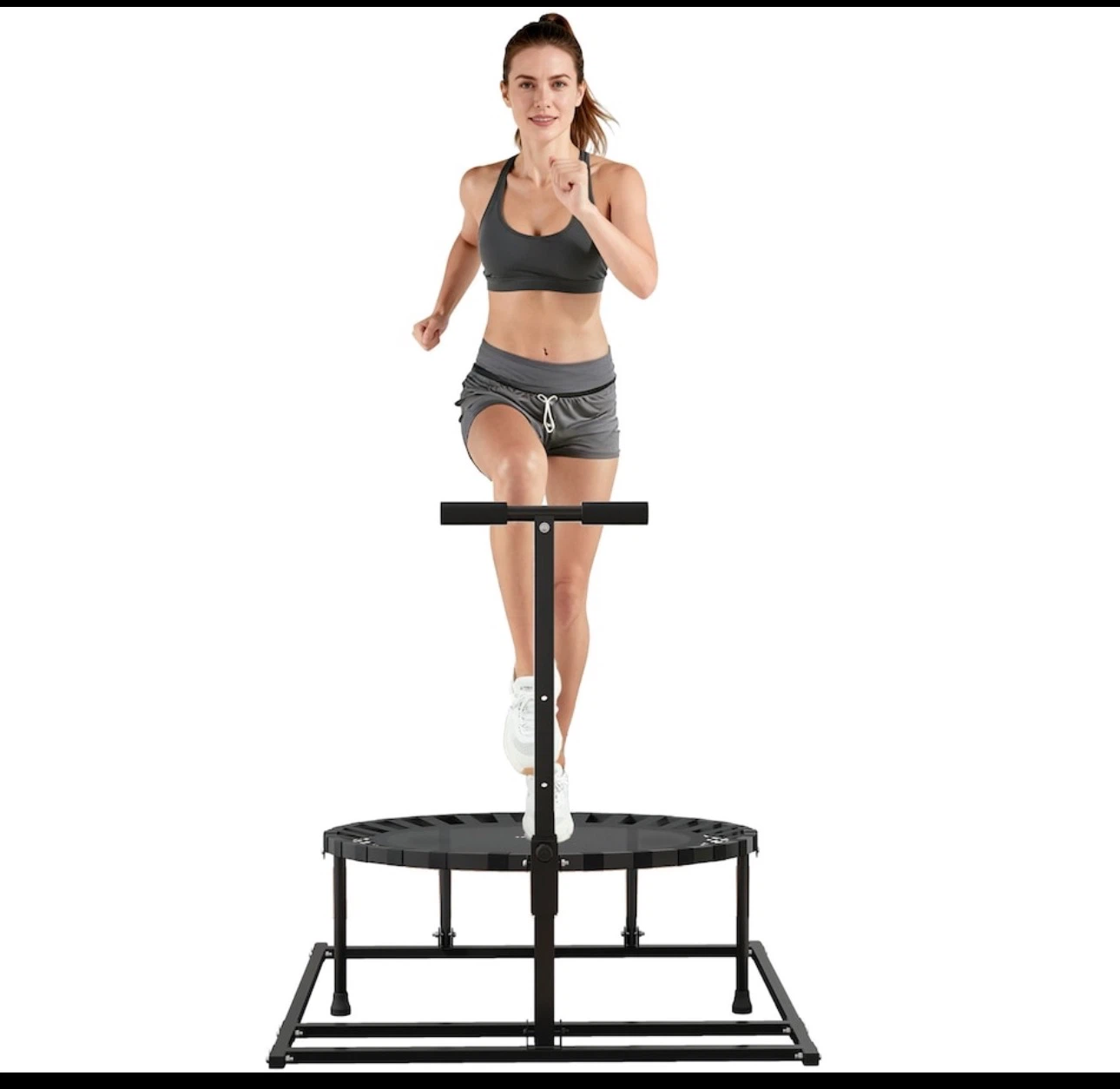 Sportier Mini Trampoline with Handle (slightly damage on frame ) - photo 3