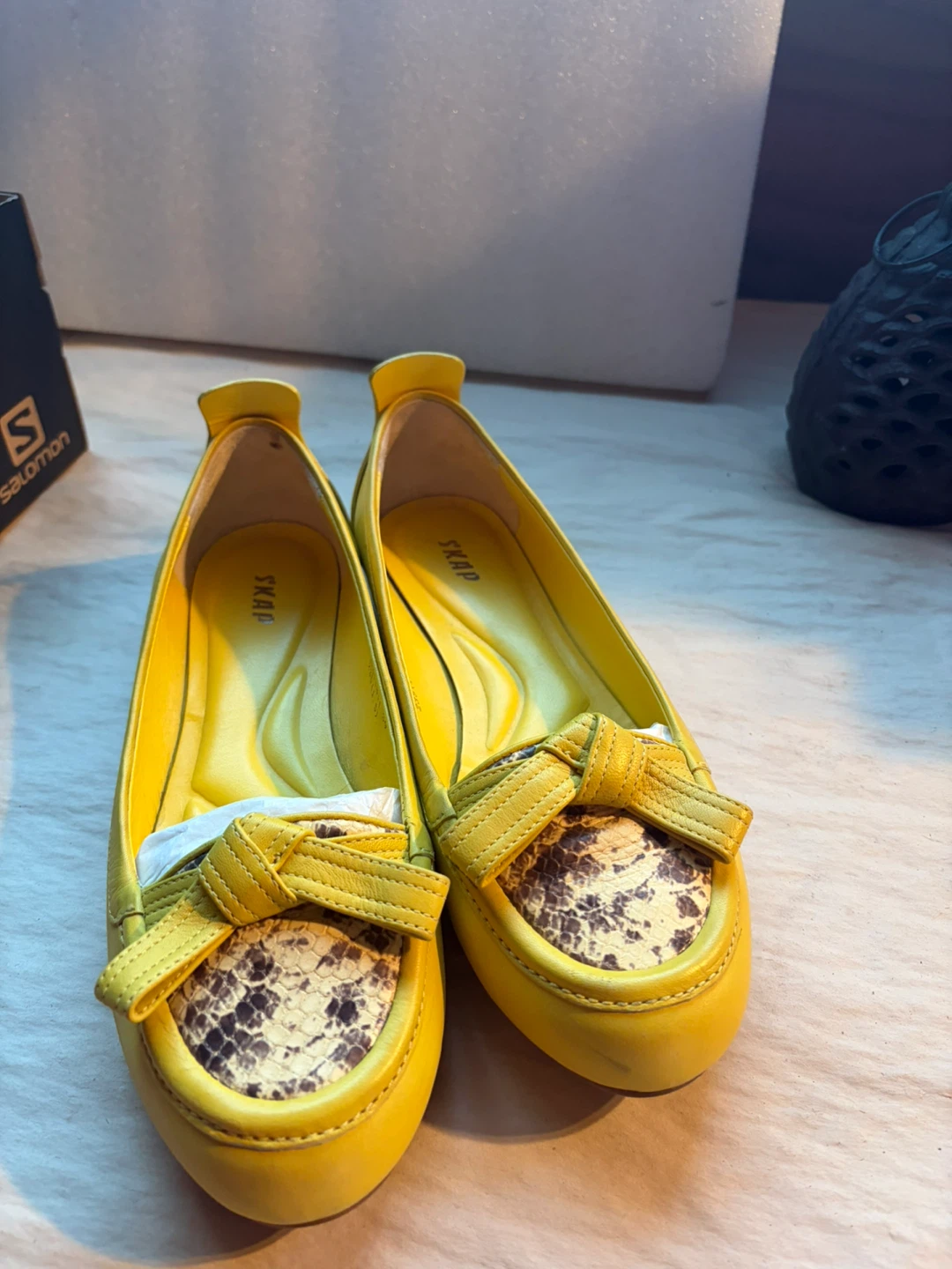 Yellow Flat Shoes with Bow Detail - photo 5
