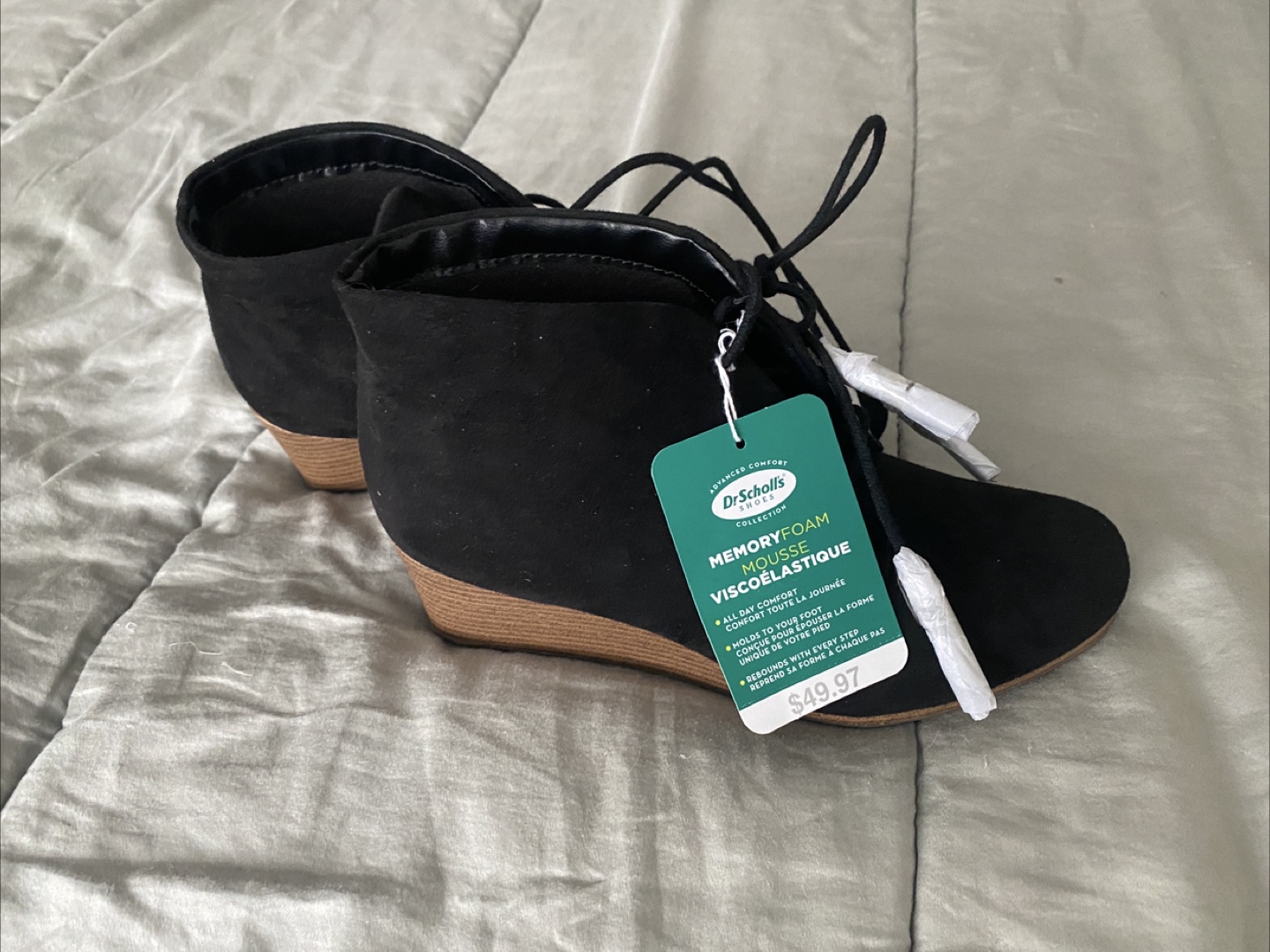 Dr. Scholl's Black Wedge Ankle Boots