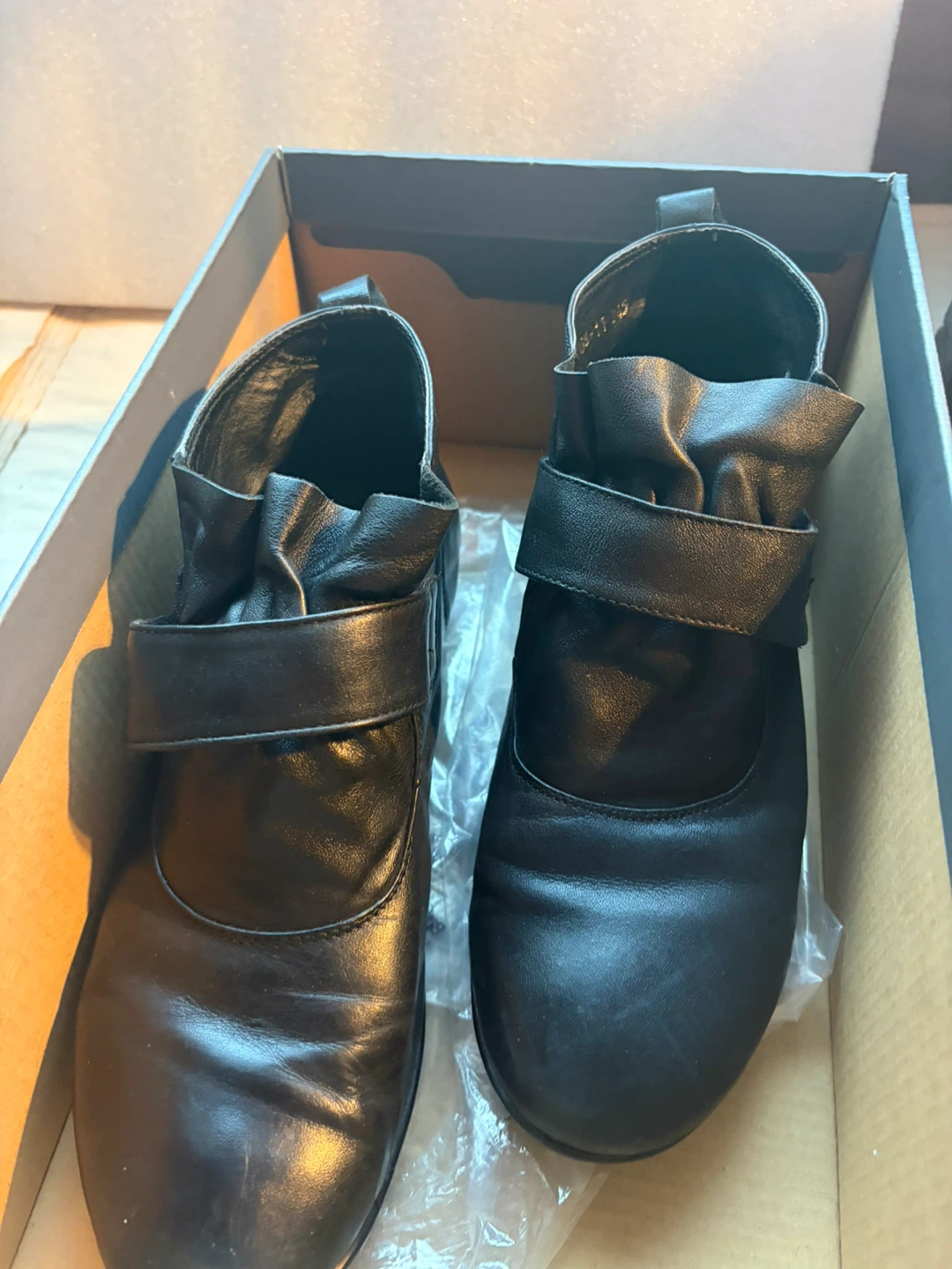 Old Road Brown Leather Ankle Boots with Straps