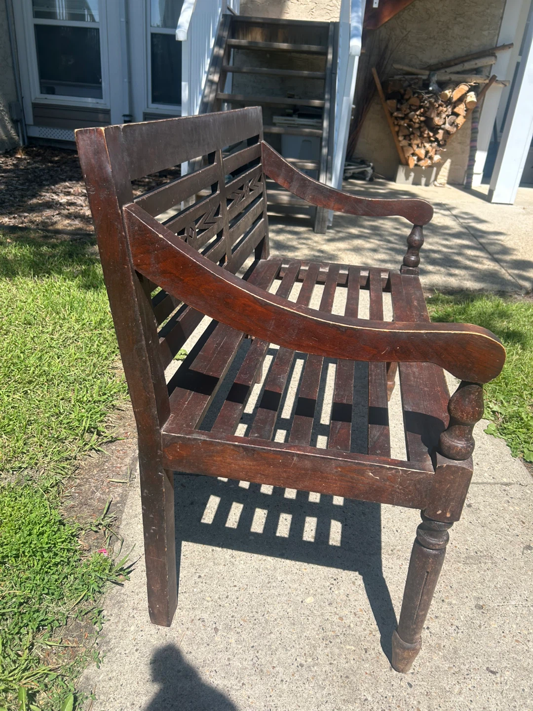 Vintage Wood Bench - photo 2