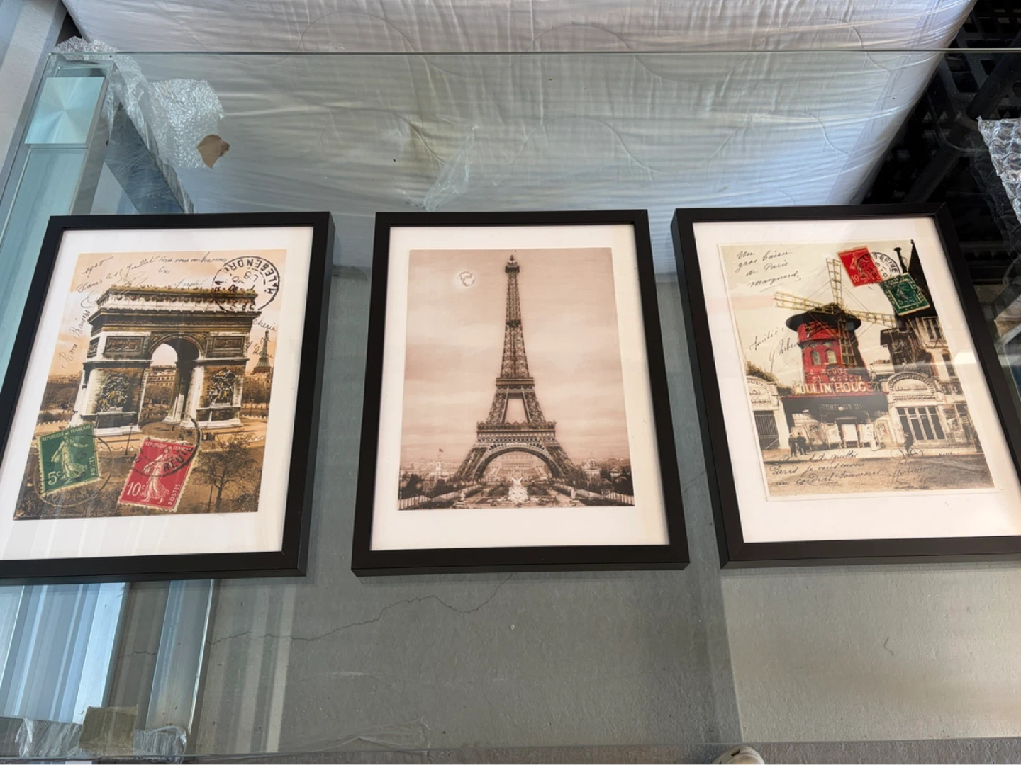 Framed Paris Collage Art Prints