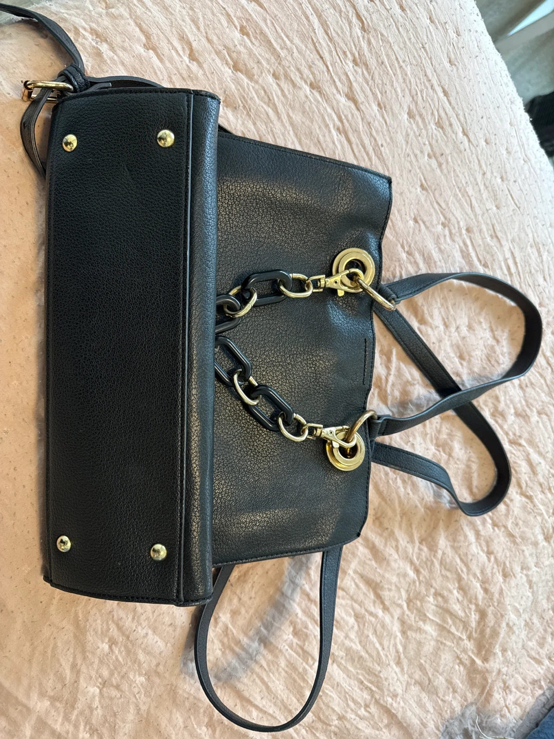 ALDO Black Faux Leather Tote Bag - photo 2