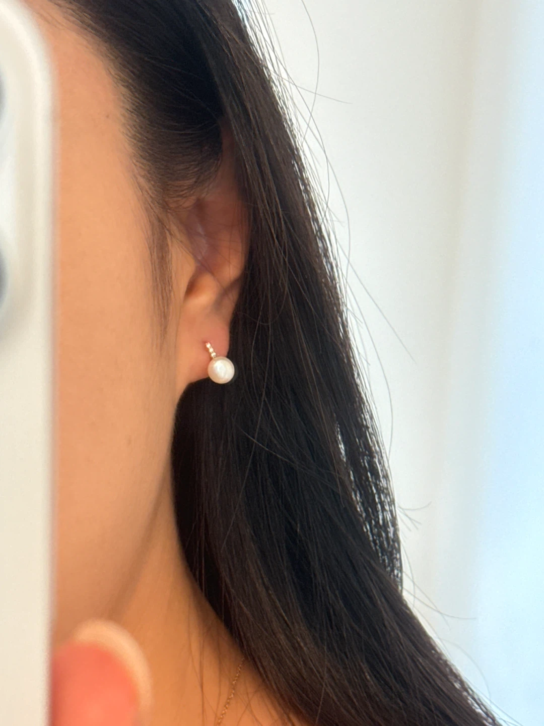 Korean Pearl Earrings | 14K Gold Plated | Nickel-Free - photo 3