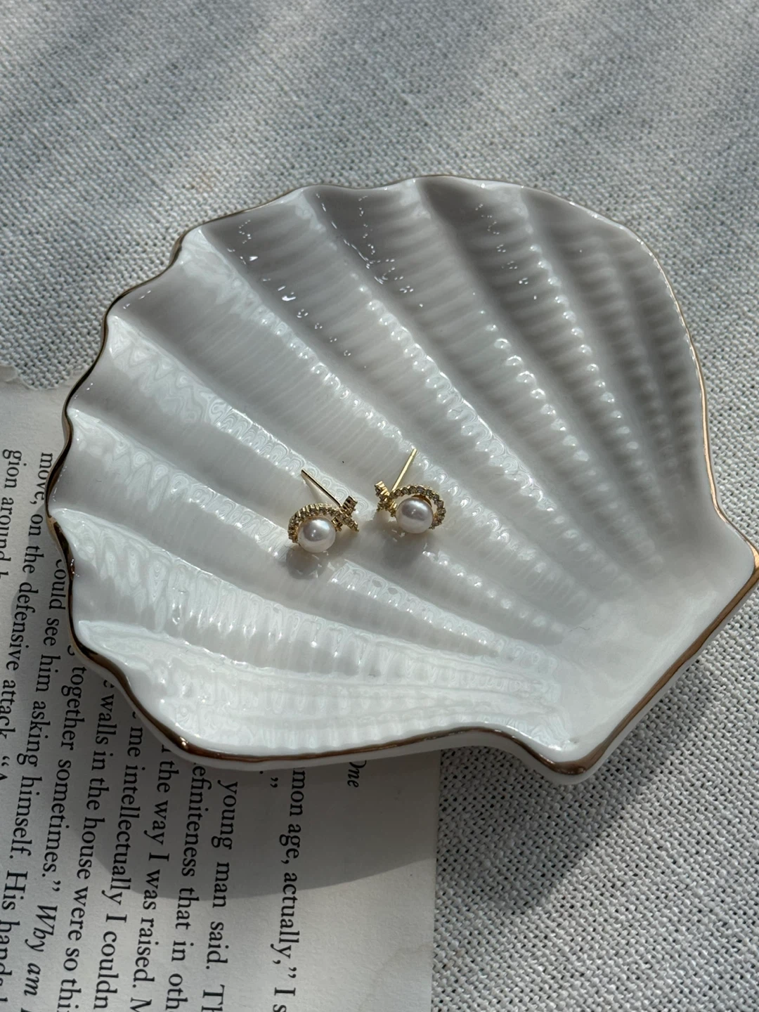 Korean Pearl Earrings | 14K Gold Plated | Nickel-Free - photo 5