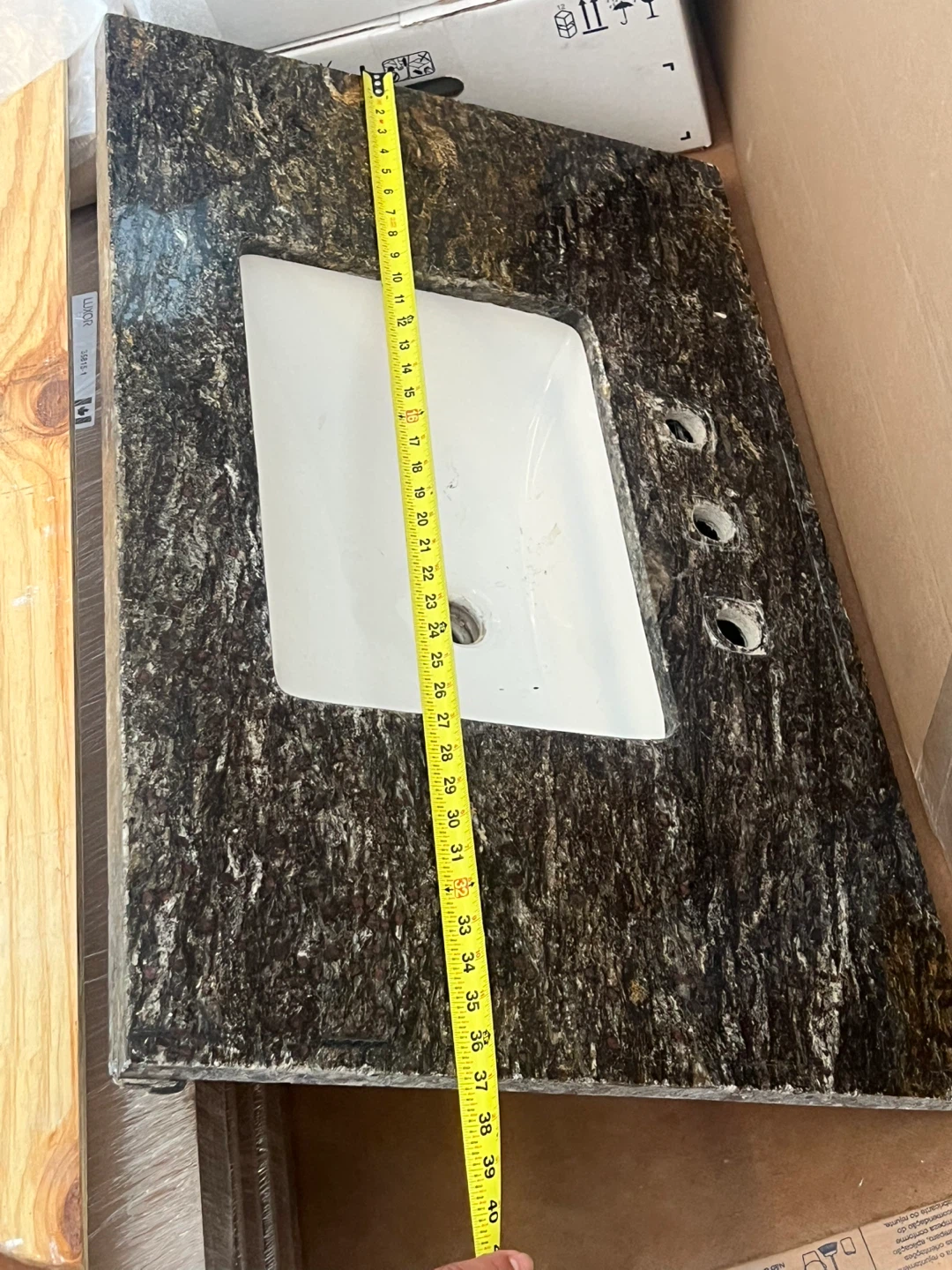 Granite Vanity Top with Integrated Sink