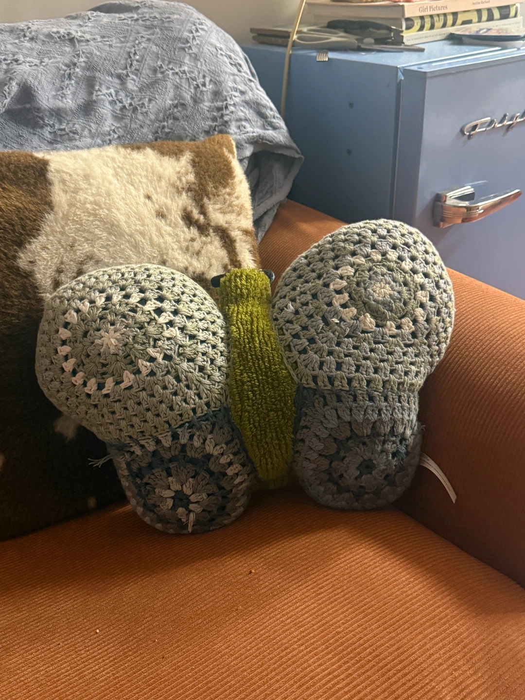 Crocheted Butterfly Pillow