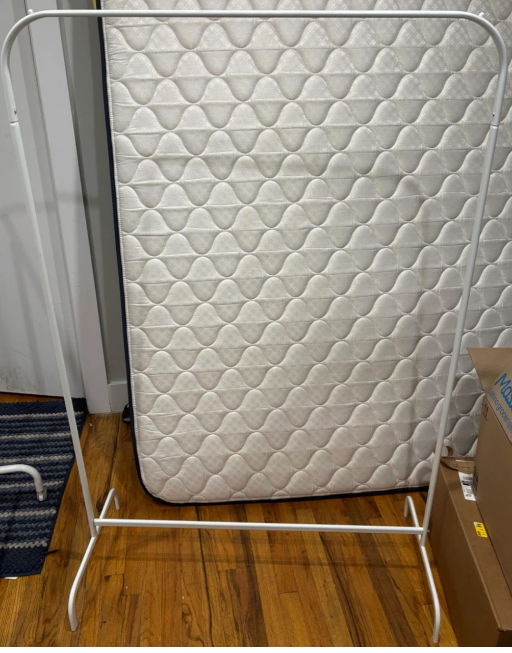 White Metal Garment Rack
