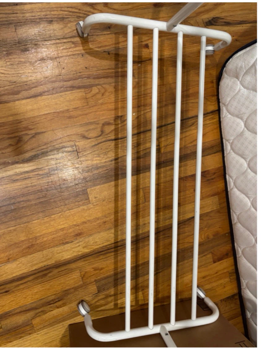 White Rolling Garment Rack - photo 2