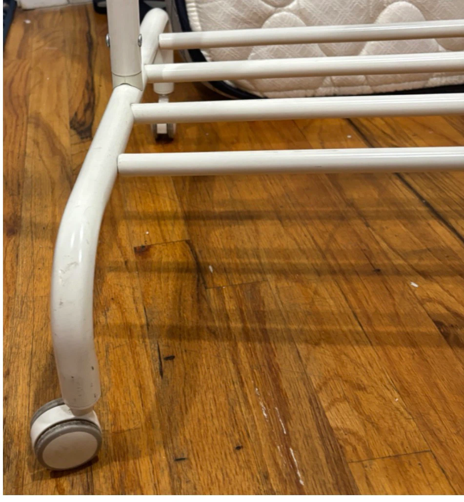 White Rolling Garment Rack - photo 3