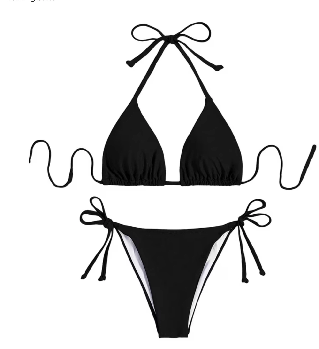 New Triangle string Bikini in black - Size S - photo 4