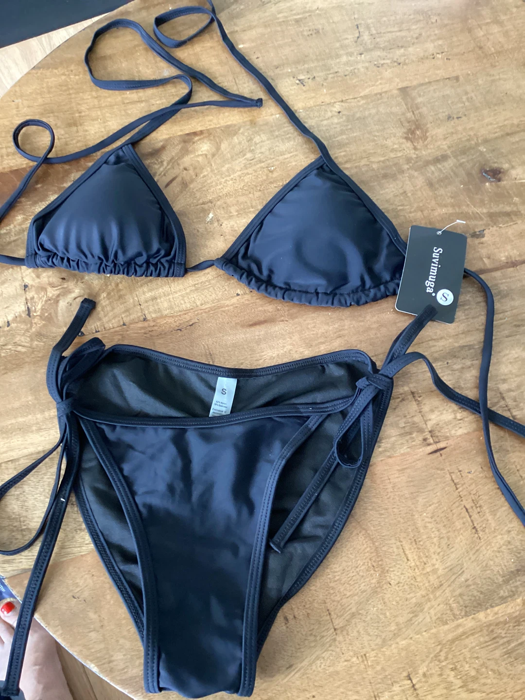 New Triangle string Bikini in black - Size S - photo 3
