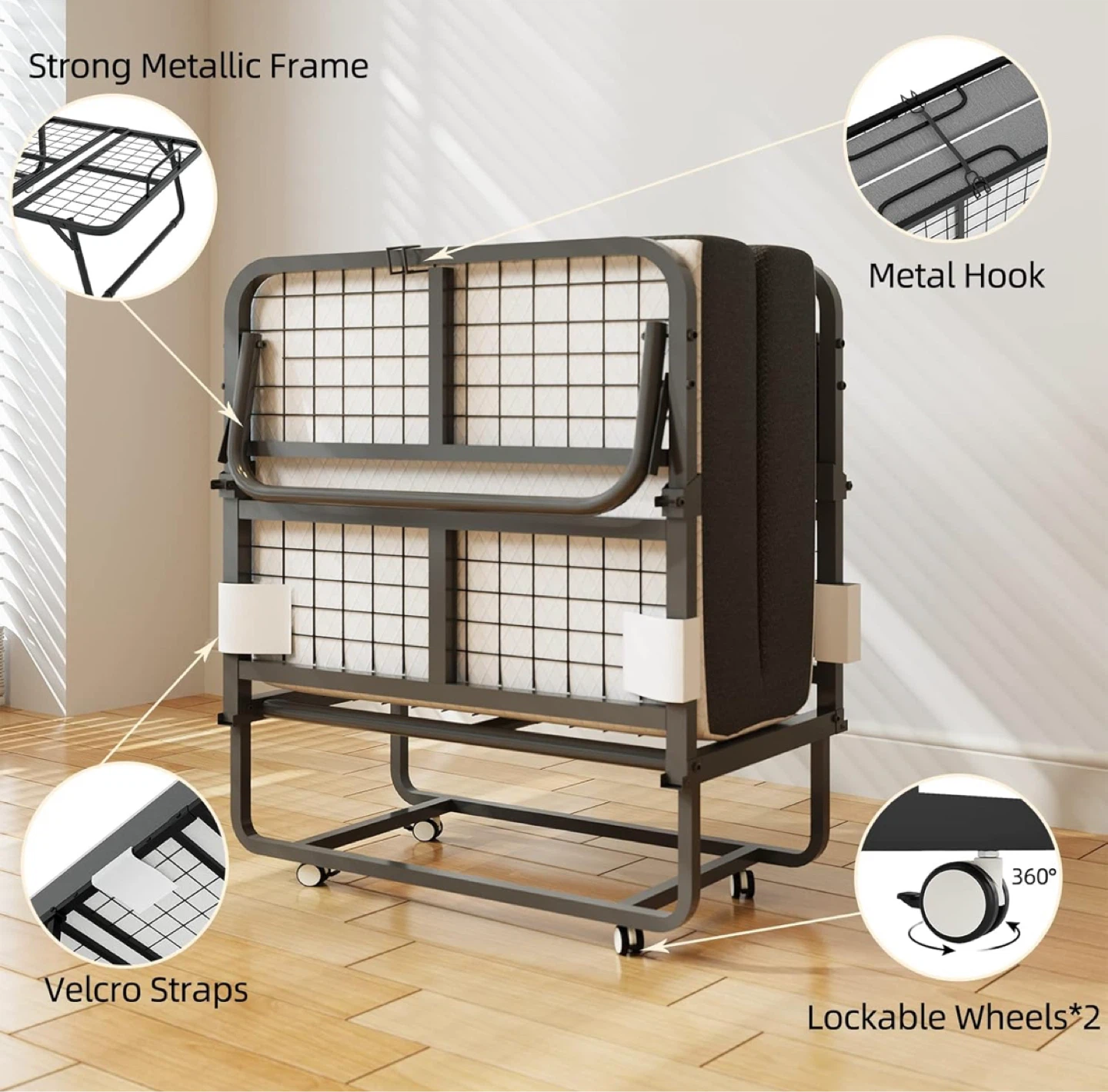 Folding Bed with Mattress