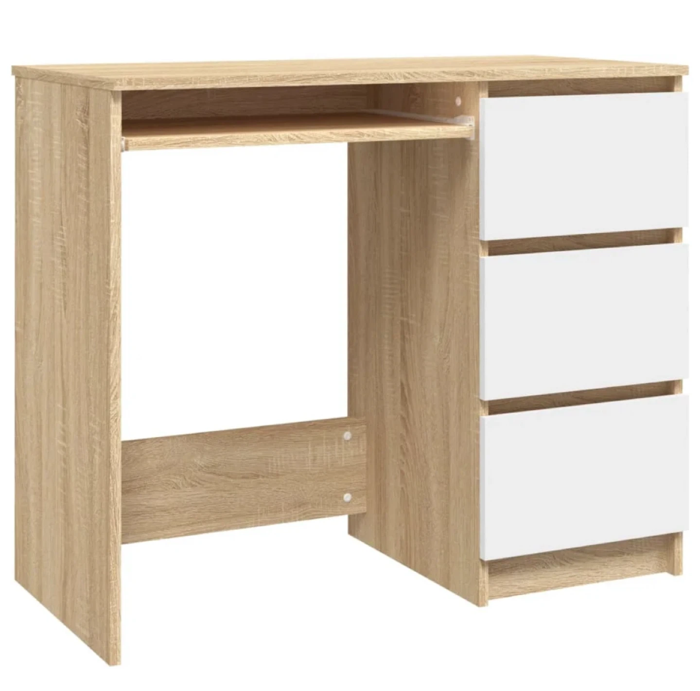 Wood Desk with 3 Drawers