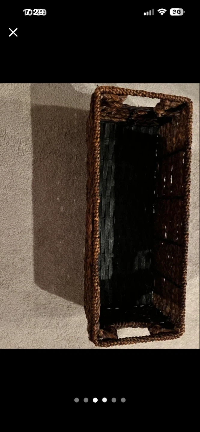 Woven Rectangular Storage Basket