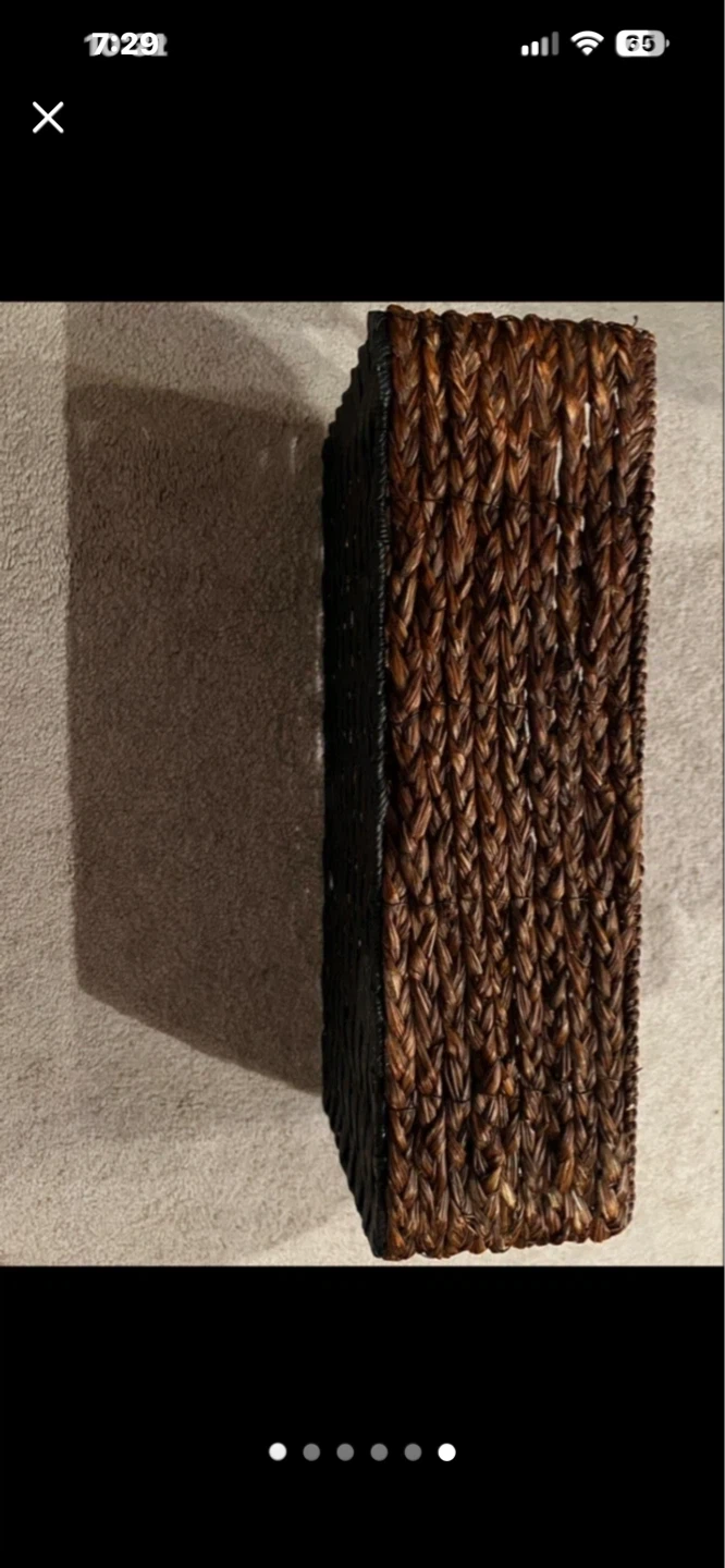 Woven Rectangular Storage Basket - photo 2