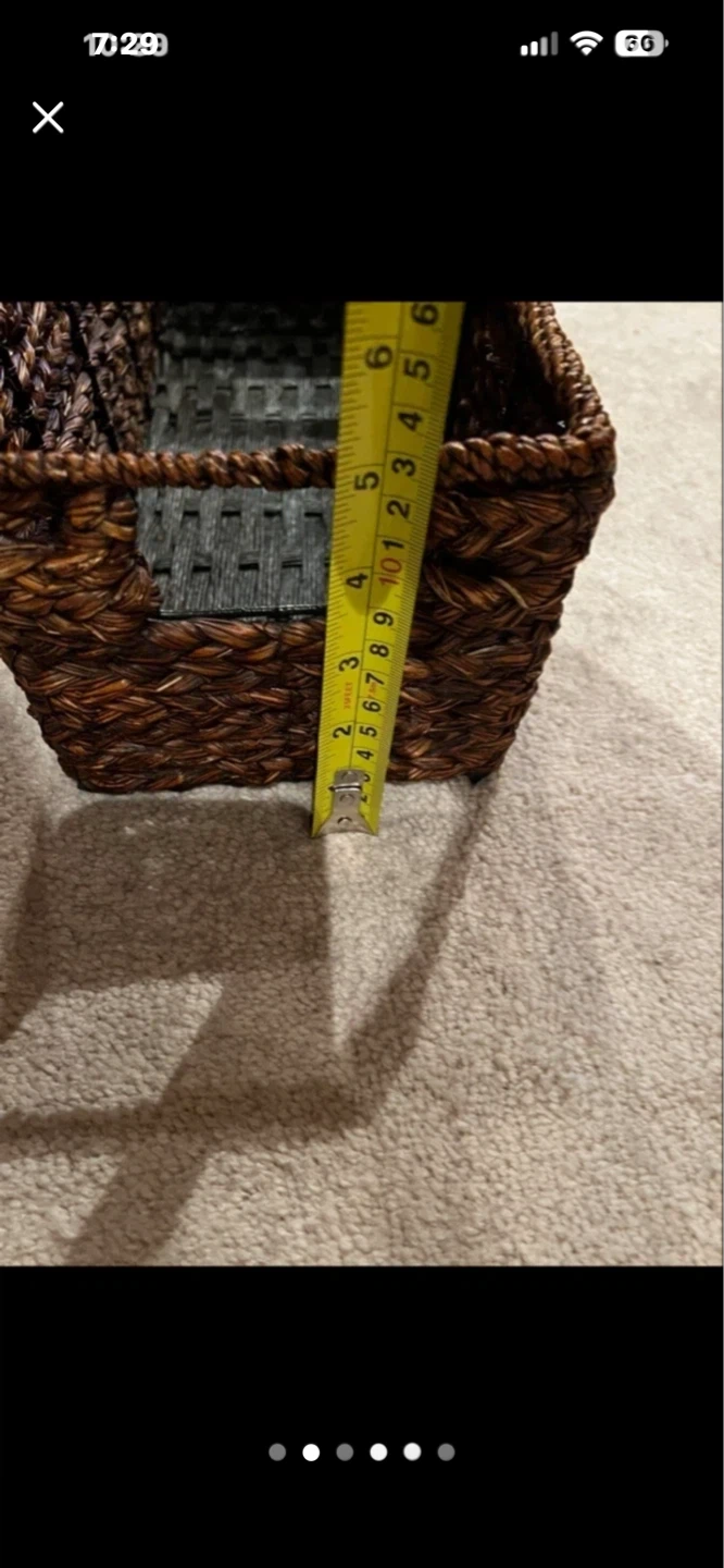 Woven Rectangular Storage Basket - photo 4