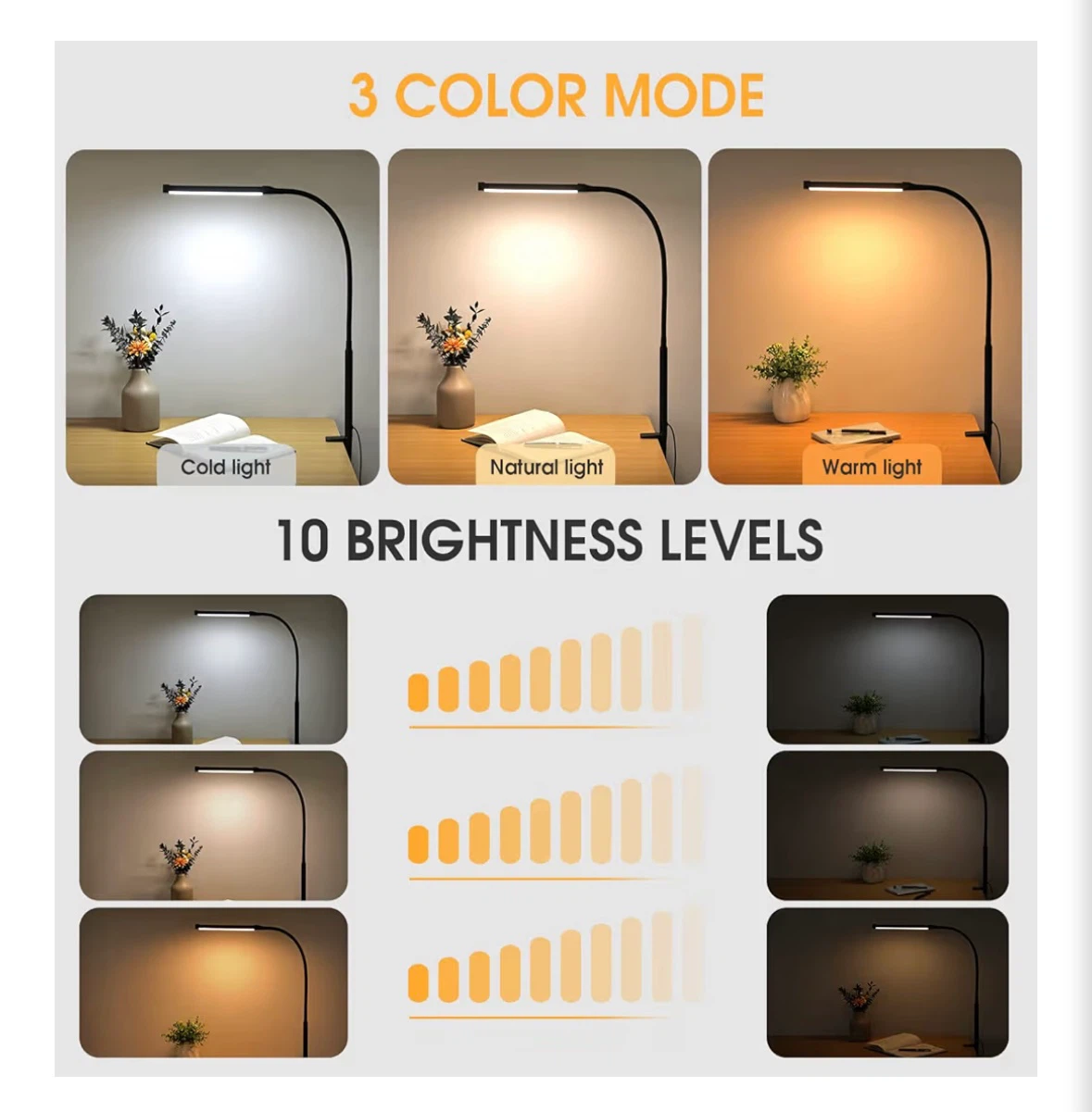Voncerus LED Desk Lamp - Black - photo 3