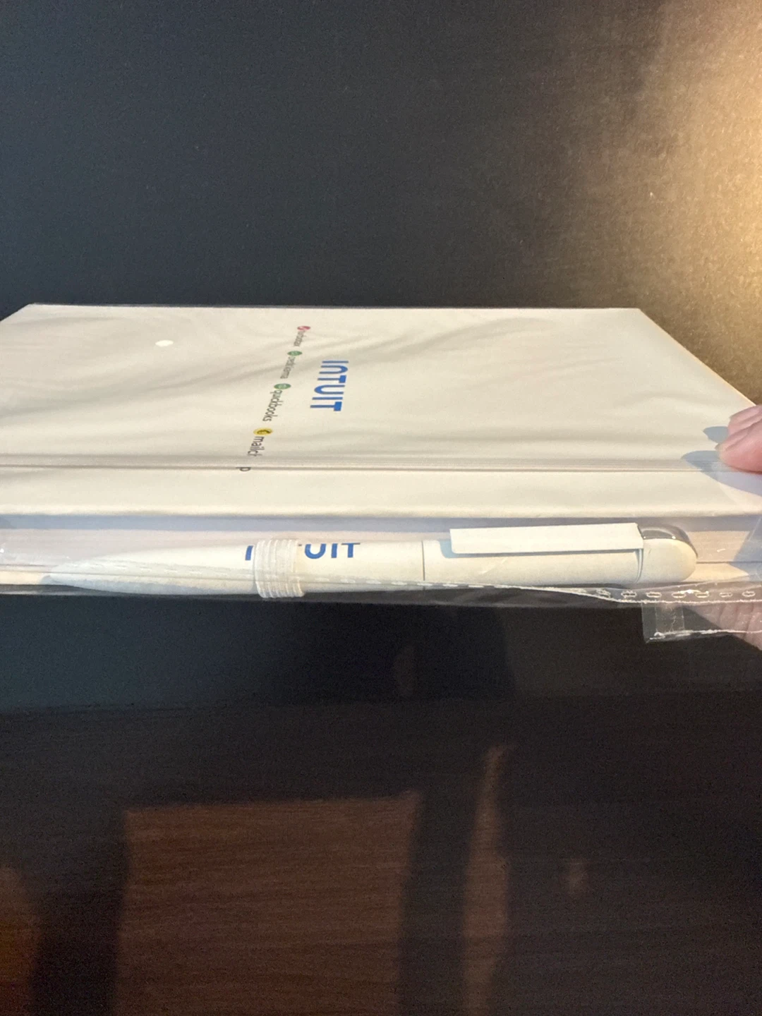 🆕 Large White Intuit Notebook and Pen Set - photo 3