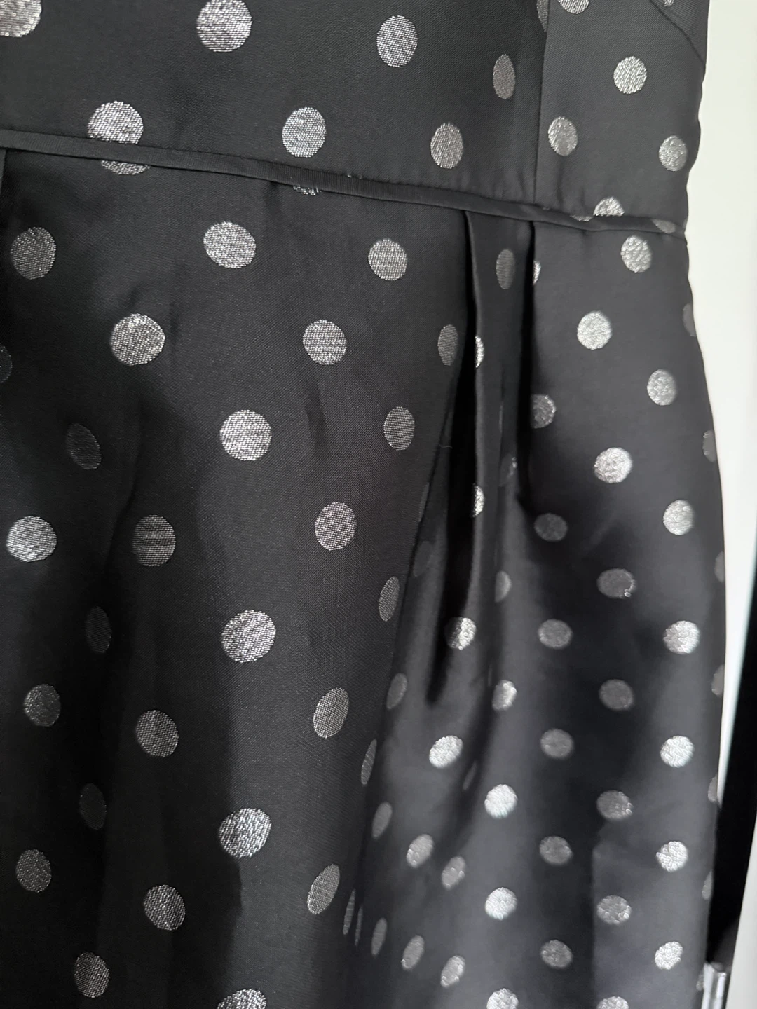 J. Crew Black Polka Dot Sleeveless Dress Size 14 - photo 3