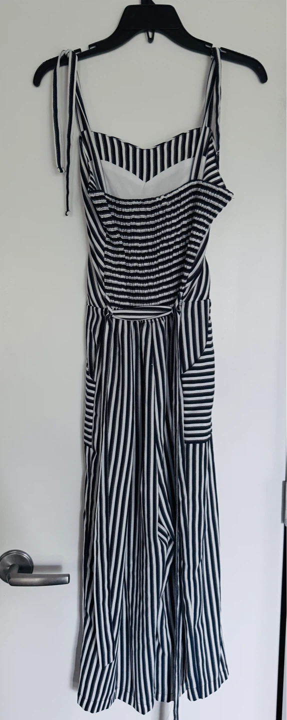 Monteau Striped Jumpsuit - Size L - photo 2