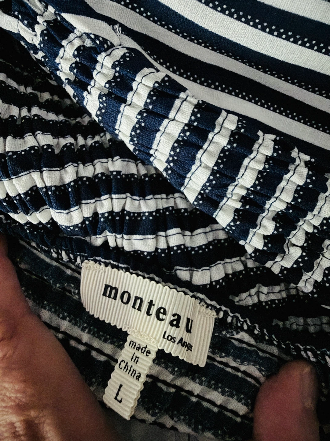 Monteau Striped Jumpsuit - Size L - photo 3