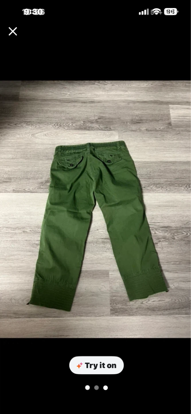 Green Cargo Pants Size 4 - photo 3