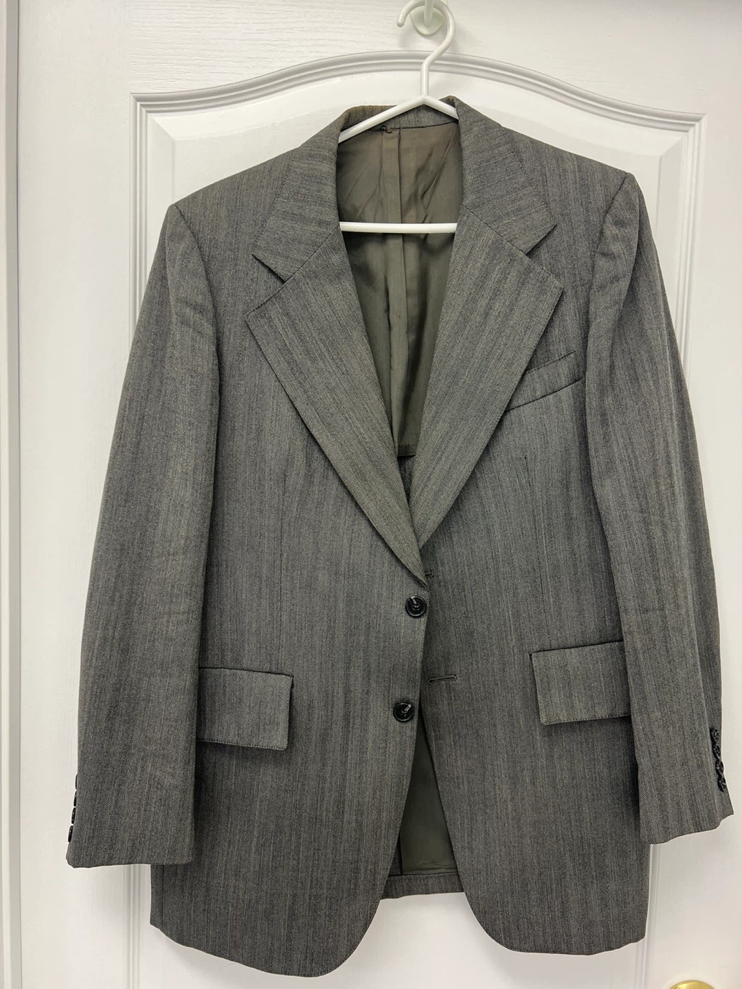Grey Herringbone Blazer and Vest Set - photo 3