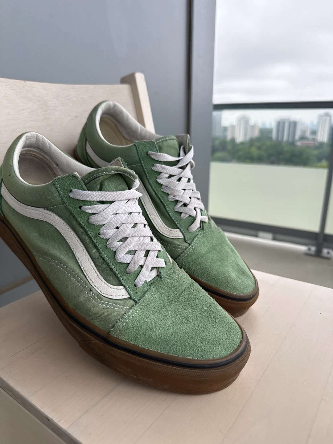 Vans Old Skool Suede Green Shoes - photo 2