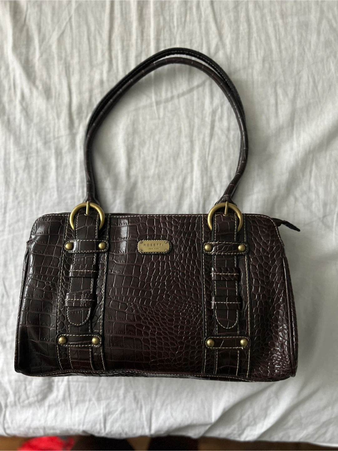 Rosetti brown Faux Croc Handbag
