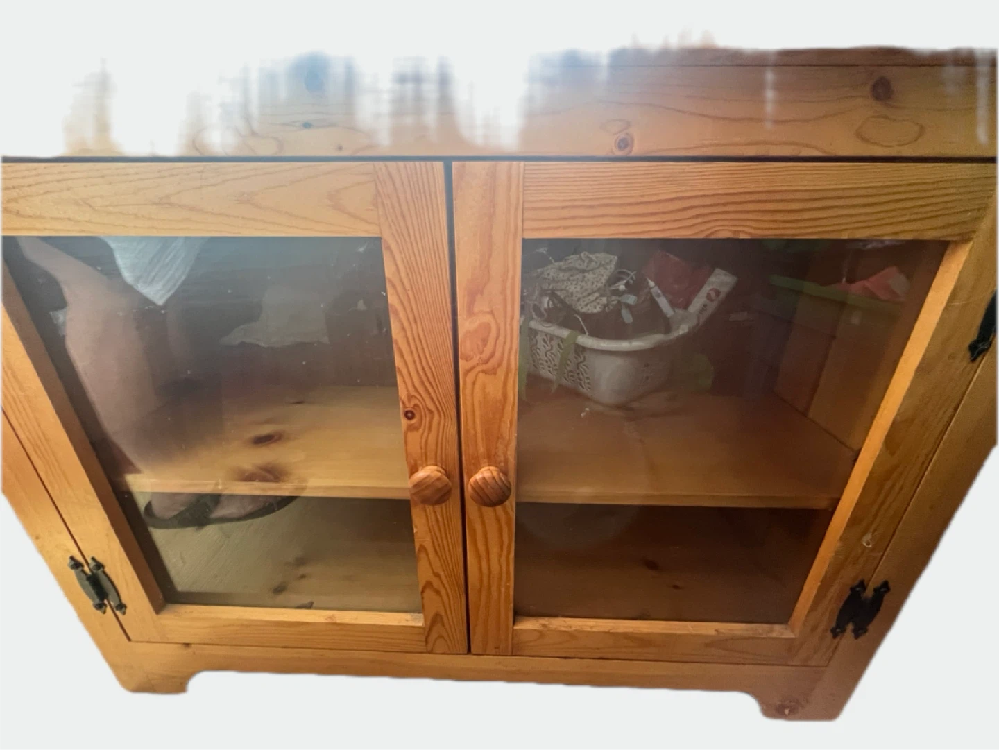 Wooden Cabinet with Glass Doors - photo 2