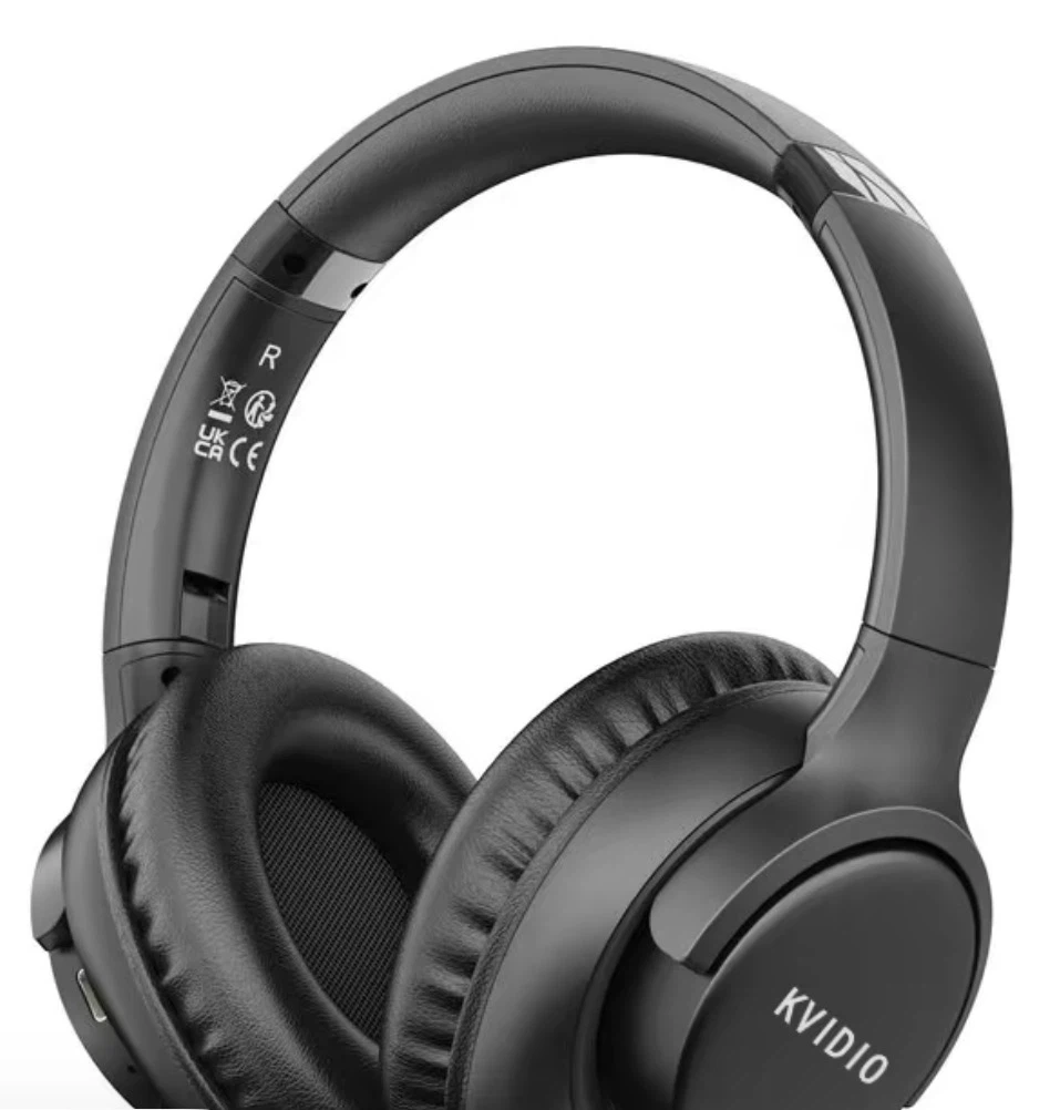 KVIDIO Wireless Headphones Black