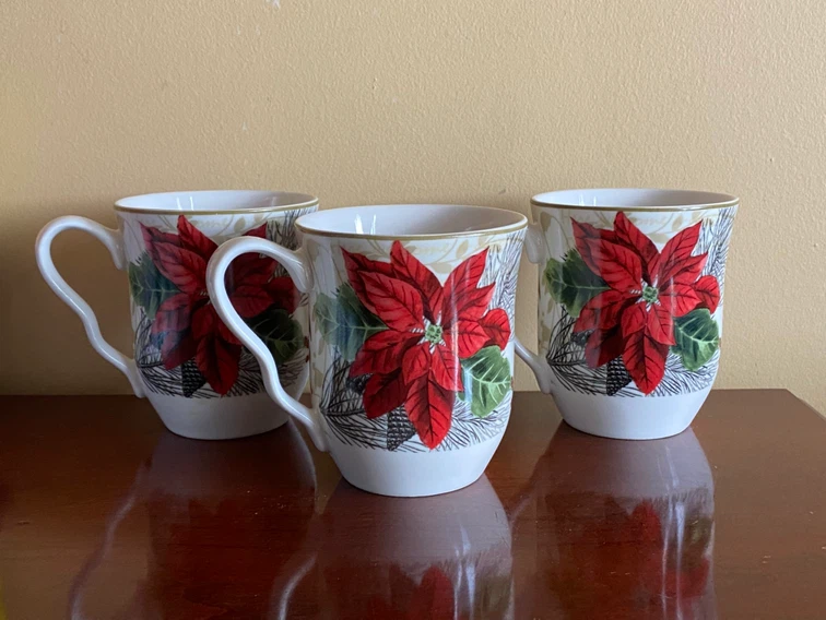 Set of 3 "Holiday Wishes" Mugs by 222 Fifth