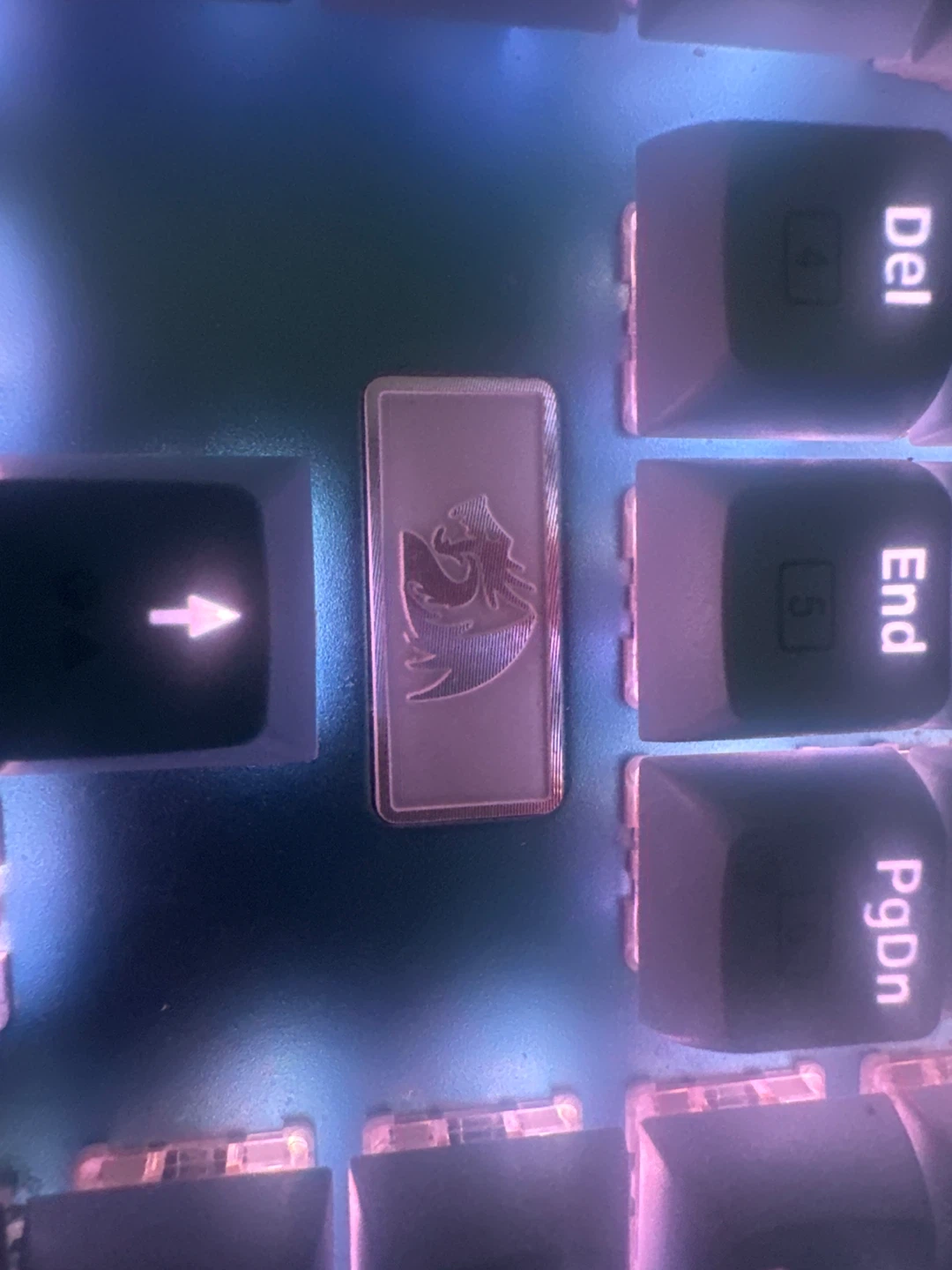 Blue Mechanical Red Dragon Keyboard with RGB Backlighting