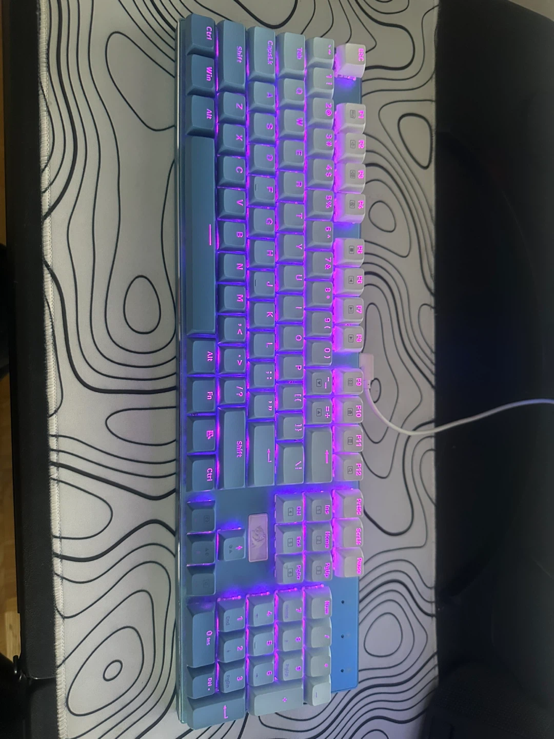 Blue Mechanical Red Dragon Keyboard with RGB Backlighting - photo 2