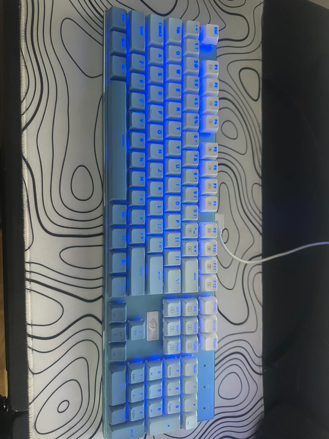 Blue Mechanical Red Dragon Keyboard with RGB Backlighting - photo 4