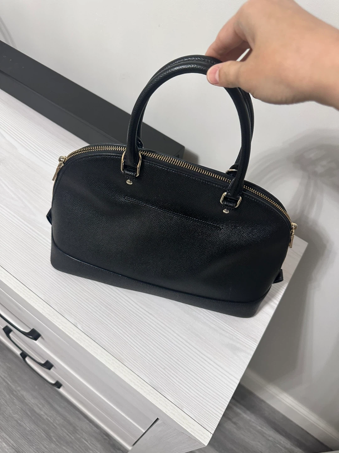 Black Coach Dome Satchel Handbag - photo 2