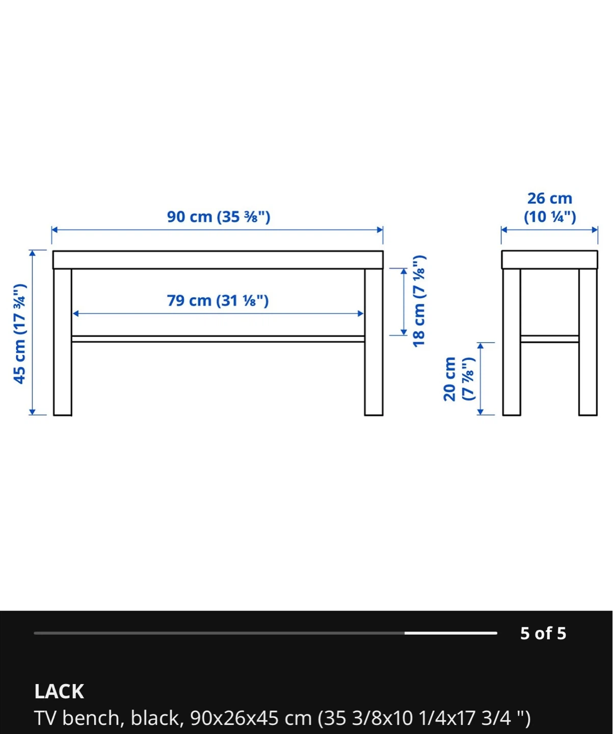 Ikea LACK TV Bench - photo 2